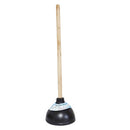 Toilet Plunger Black Wood Handle (24 Pack)