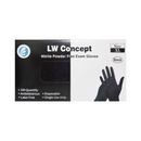 LW Concept, Nitrile Black Exam Gloves, Extra Large, Powder Free, 100 ct (10 Pack)
