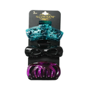 Hair Clips Lg Assorted Colors, 3 ct (12 Pack)