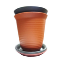 Planter Plastic with Saucer Assorted Colors, 6 in (24 Pack)