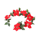 X-Mas Poinsettia Flower Garland, 72 in (12 Pack)