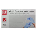 Basic, Gloves Vinyl Blue Small Powder Free, 100 ct (10 Pack)