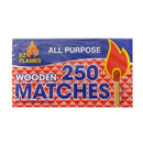 EZ Flames, Matches Wooden, 250 ct (24 Pack)