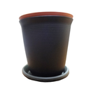 Planter Plastic with Saucer Assorted Colors, 12 in (24 Pack)
