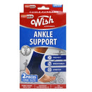 Wish, Ankle Support Blue, 2 ct (12 Pack)