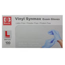 Basic, Gloves Vinyl Blue Large Powder Free, 100 ct (10 Pack)