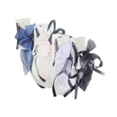 Hair Clip Black With Bow Assorted Colors (12 Pack)