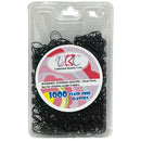 UBC, Hair Rubber Bands Latex Black, 1000 ct (12 Pack)