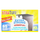 Xtra Tuff, Trash Bags 13 Gallon Clear, 85 ct (12 Pack)