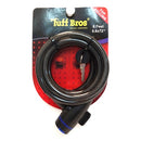 Tuff Bros, Bicycle Cable Lock With Key Black, 6 ft (12 Pack)