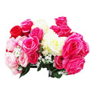 Rose Bouquet Assorted Colors, 7 ct (12 Pack)
