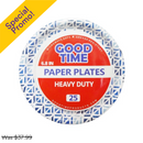 Good Time, Paper Plates 25 ct, 6.8 in (24 Pack)