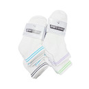 Socks Ankle 9-11 White With Color Line, 3 ct (12 Pack)