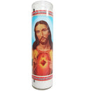 Candle Sagrado Corazon De Jesus White, 8 in (12 Pack)