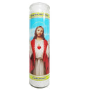 Candle Oracion Del Señor White Lords, 8 in (12 Pack)