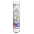 Candle Angel De La Guarda White, 8 in (12 Pack)