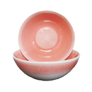Bowl Ceramic White & Pink, 7 in (24 Pack)