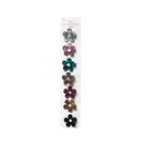 Hair Metal Snaps Flower Assorted Colors, 7 ct (12 Pack)