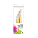 Bazic, Stencil Brush Set Natural Bristel, 4 ct (24 Pack)