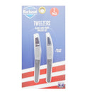 Barbasol, Tweezers Set Slant & Point, 2 ct (12 Pack)