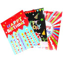 Gift Bags Happy Birthday Large Assorted (12 Pack)