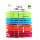 Ideal, Clothespins Plastic Assorted Colors, 24 ct (12 Pack)