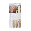 H & B, 4-Piece Knife Set Beige Handle (12 Pack)