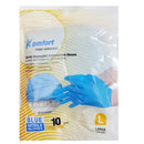 Komfort, Nitrile Gloves Blue Large, 10 ct (20 Pack)