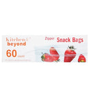 Kitchen & Beyond, Zipper Snack Bags, 60 ct (24 Pack)