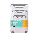 Cutting Board Plastic G-W Assorted Size, 3 ct (8 Pack)