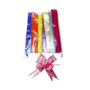 Ribbon Pull Flowers Assorted Colors (10 Pack)