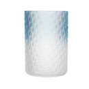 Vase Glass Matte Blue 2-Tone, 7.5 in (12 Pack)