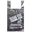 T-Shirt Bags Reusable Black 12 x 22, 200 ct (1 Pack)