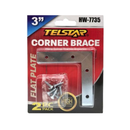 Telstar, Corner Brace Flat Plate 2 ct, 3 in (24 Pack)