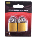 Padlock 2 ct With Keys, 1 in (24 Pack)