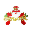 X-Mas Decor Sign With Santa Claus (12 Pack)