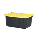 Sterilite, Industrial Tote Black With Yellow, 27 gal (6 Pack)