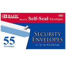 Bazic, Security Envelopes No. 6 ¾ Peel & Seal, 55 ct (24 Pack)