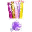 Ribbon Pull Flower With Stripes (10 Pack)