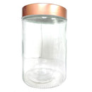 Glass Jar With Rose Gold Lid, 1250 ml (24 Pack)