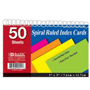 Bazic, Spiral Ruled Index Cards 50 Sheets 3X5 (36 Pack)