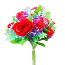 Rose Bouquet 7 Heads Red (12 Pack)