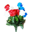 Rose Bouquet 10 Head Assorted Colors (24 Pack)