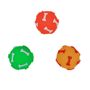 Pet Toy Ball Assorted Colors (12 Pack)