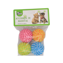 Pic Chow, Pic Chow, Pet Toy Ball 4 ct Assorted Colors, 1.5 in (12 Pack)
