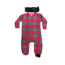 Baby Jumpsuit with Headband 0-3 Red (12 Pack)