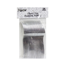 Blue Star, Forks Plastic Silver, 24 ct (24 Pack)