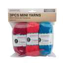 Knitting Yarn Mini Assorted Colors, 3 ct, 75 g (12 Pack)