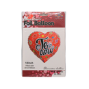 Balloons Foil Heart Te Amo, 18 in (12 Pack)