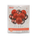 Balloons Red With Ribbon, 10 ct (12 Pack)